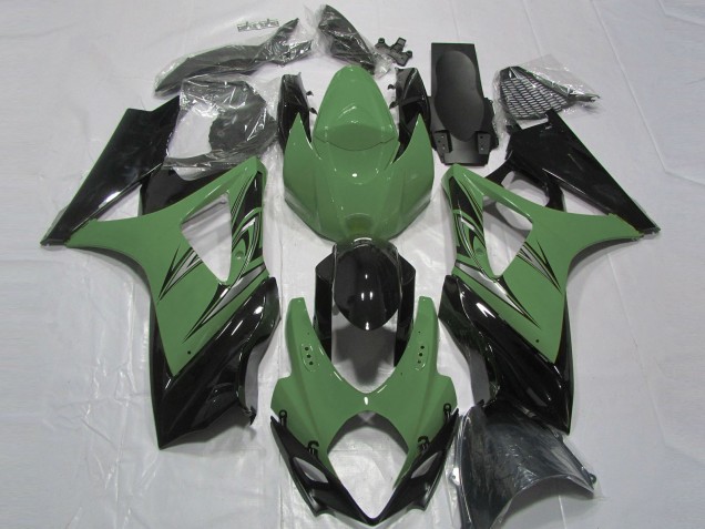 Verde Bosque & Negro 07-08 GSXR 1000 Carenado Moto