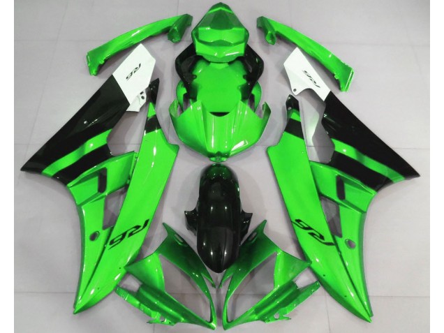 Verde Brillante & Negro 06-07 R6 Carenado Moto