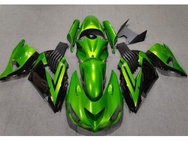 Verde Brillante & Negro 06-11 ZX14R Carenado Moto