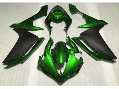 Verde Brillante & Negro 07-08 R1 Carenado Moto