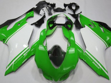 Verde Brillo Blanco & Negro 11-14 Ducati 1199 Carenado Moto