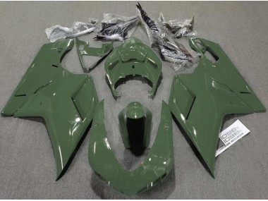 Verde Militar Brillante 07-14 Ducati 848 1098 1198 Carenado Moto