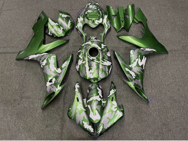 Verde Oscuro Camuflaje 04-06 R1 Carenado Moto