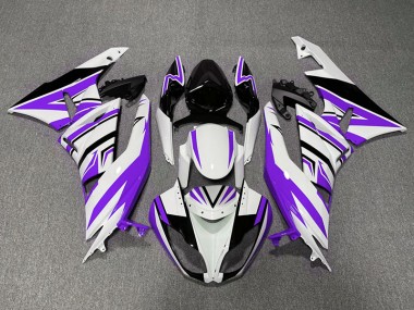 Zag Morado Blanco & Negro 09-12 ZX6R Carenado Moto